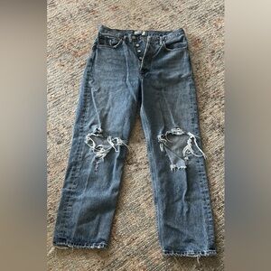 Agolde 90s Distressed Straight Leg Jeans